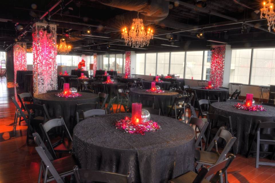 Wedding reception setup