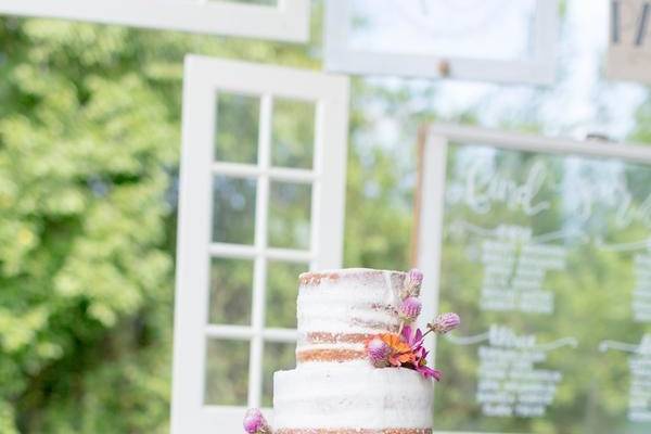 Naked wedding cake