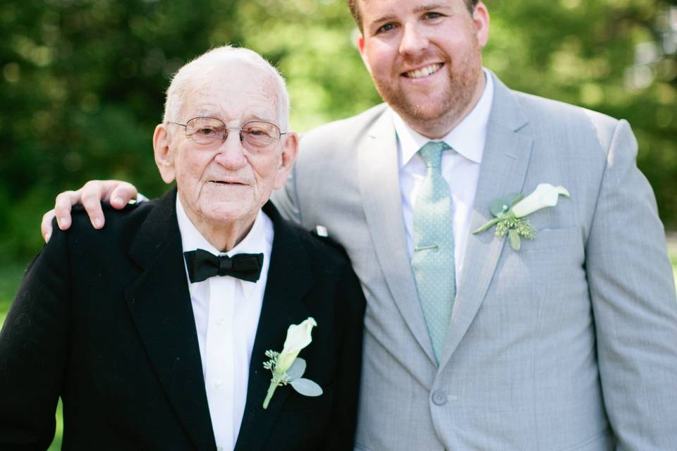 Groom and his father