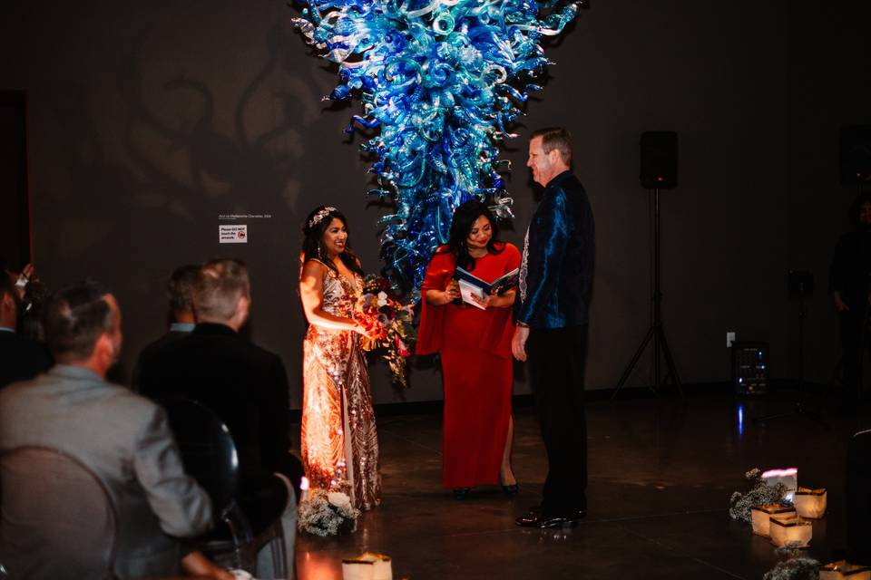Vibrant Museum Wedding