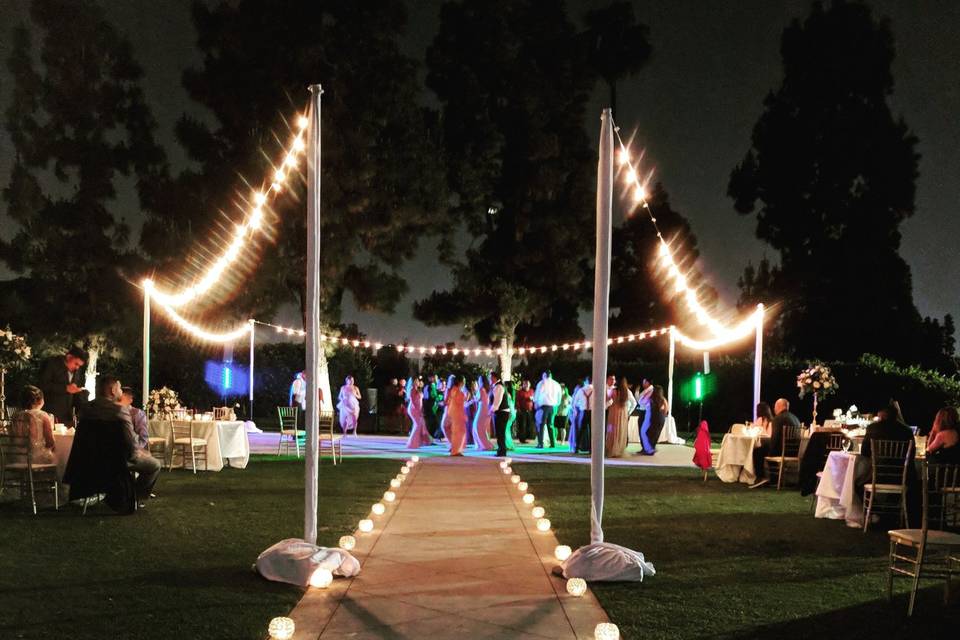 Sweetheart Table view of Wedding Reception in Downey, CA