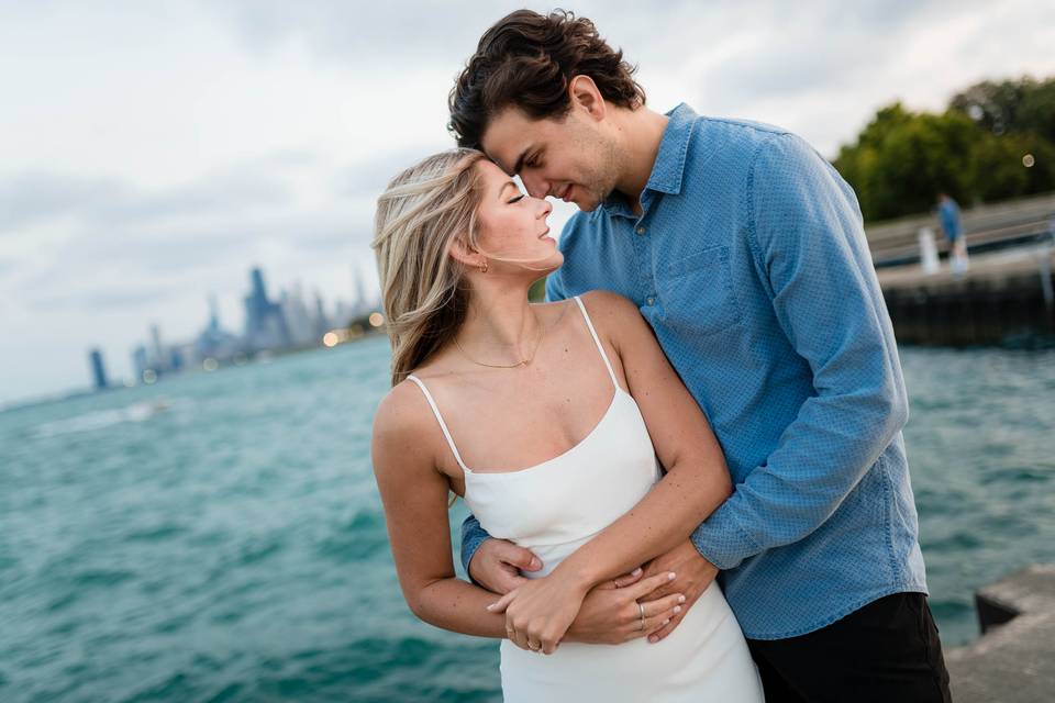Chicago engagement portrait