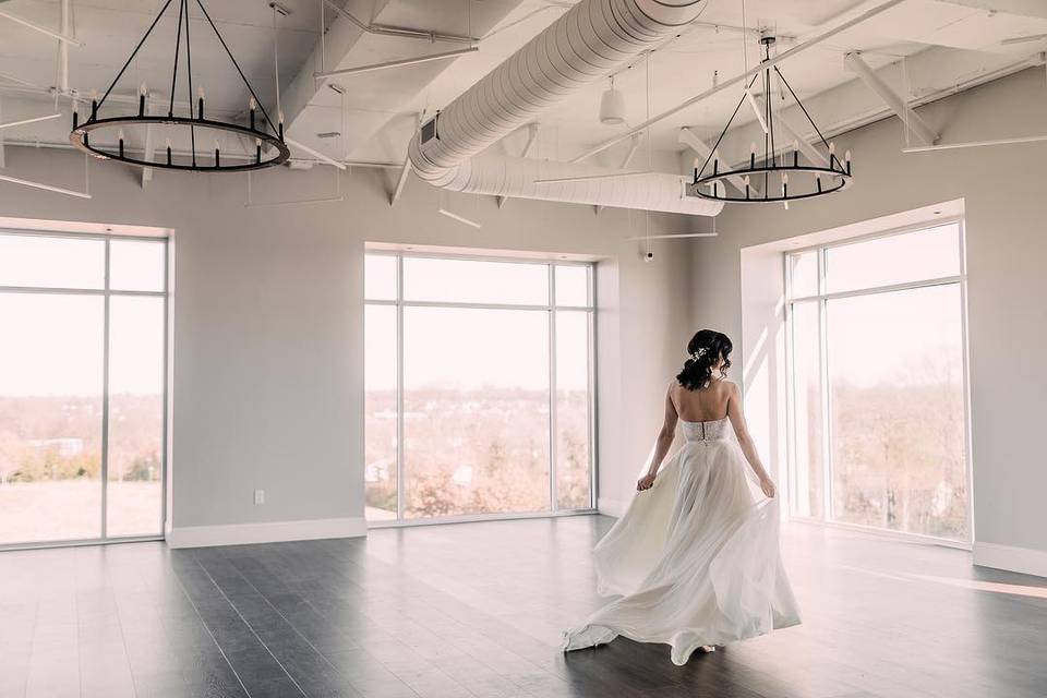 Bride at head table