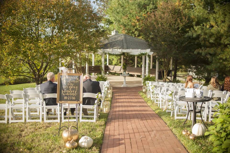 Outdoor wedding venue