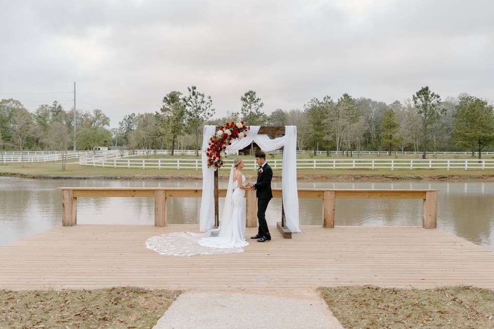 Ceremony on the pier