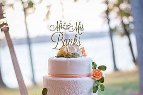 Three-tier wedding cake