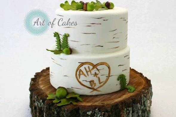 Rustic themed cake