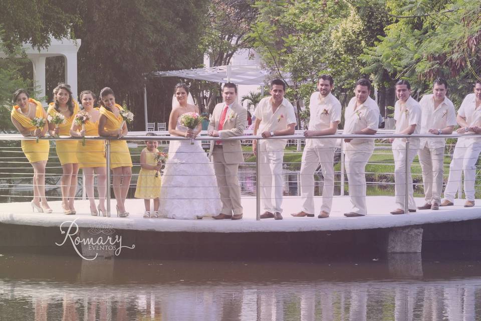 The couple and their guests