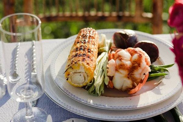 Rockstar Lobster Tail, Habanero Corn on the Cob, Purple Peruvian Potatoes. Photo by Jemma Coleman Photography.