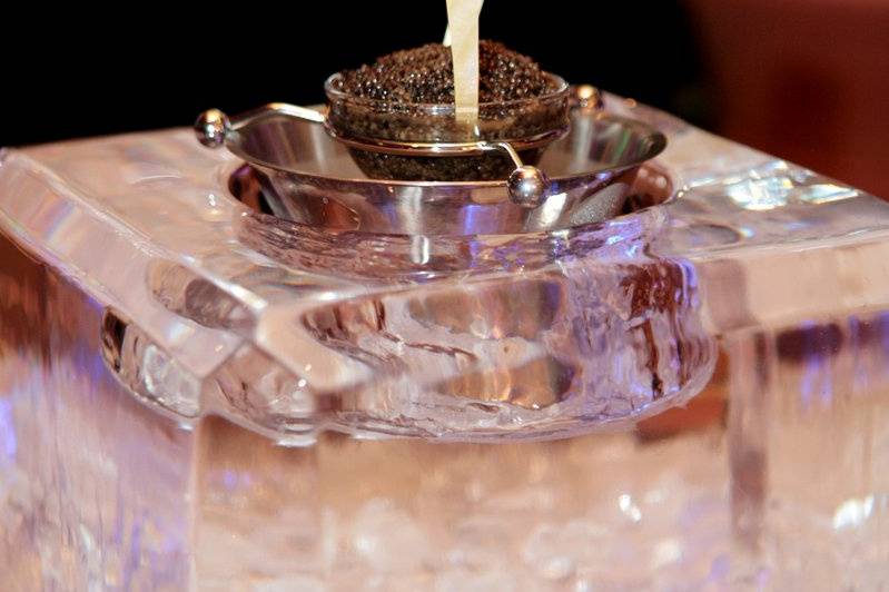 Black River Caviar Ice Display. Photo by Tara Inc Photography.