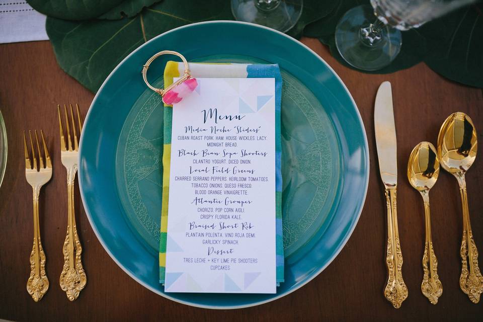 Menu Card.