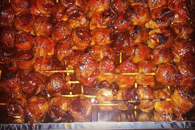 Bacon Wrapped meatballs