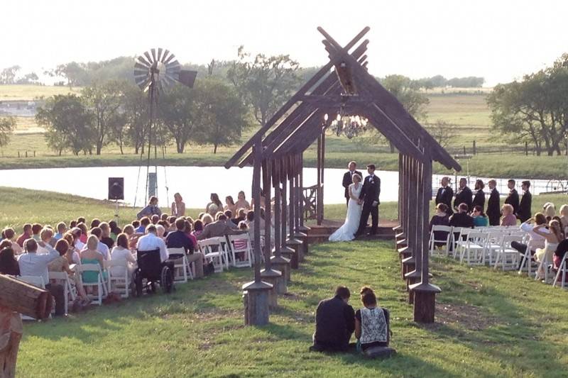 Outdoor wedding ceremony