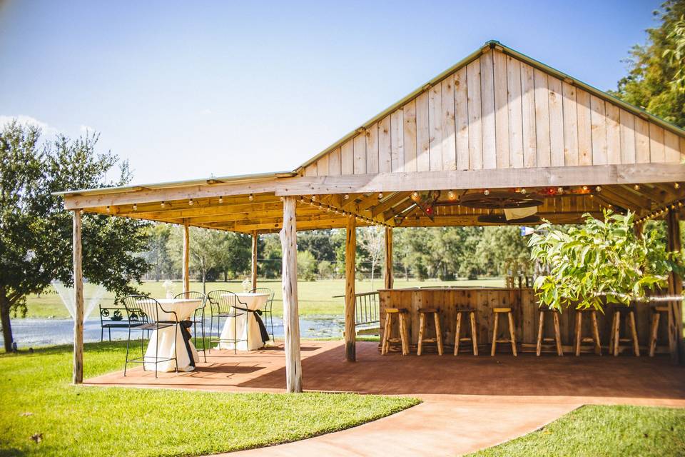 Outdoor bar area