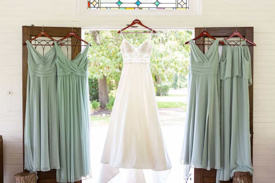 Dresses in chapel