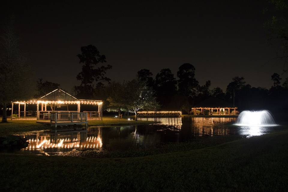 Lights throughout the property