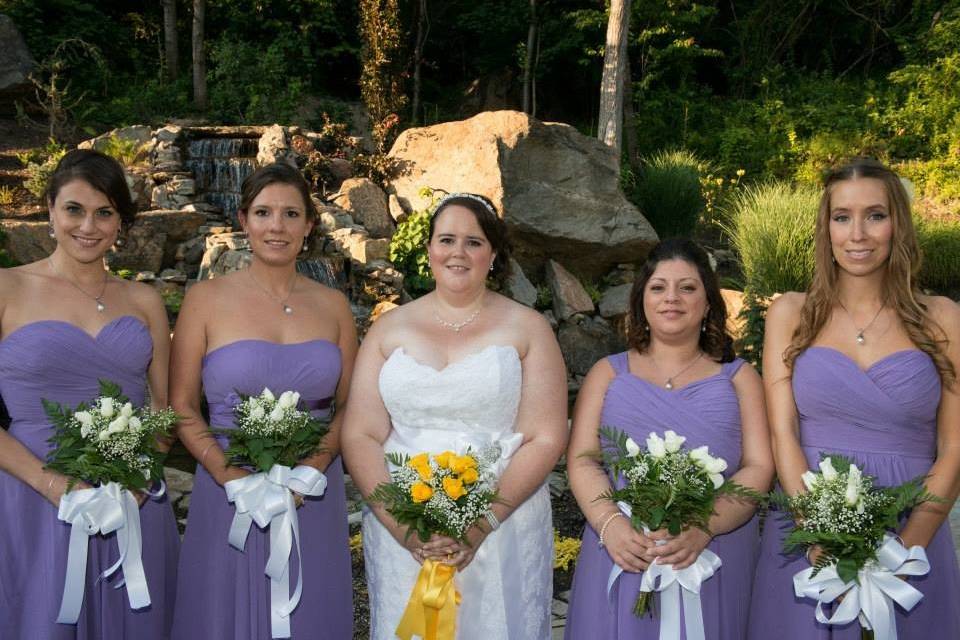 The bride and bridesmaids