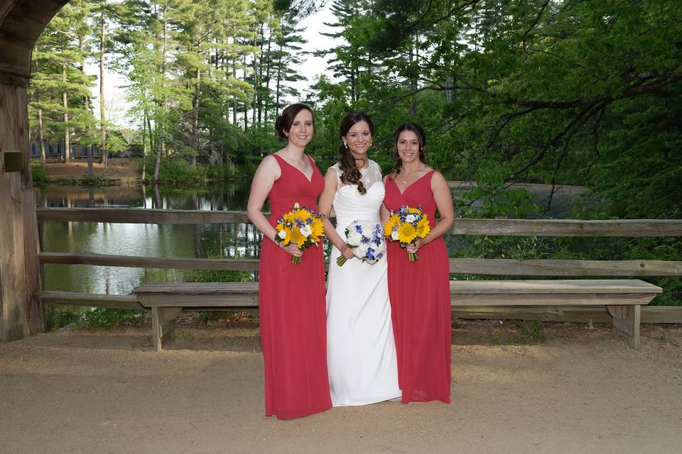 The bride and bridesmaids