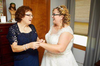 The bride and mother