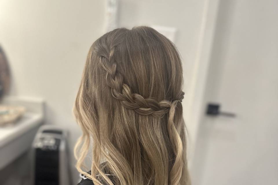 Curled with a braid