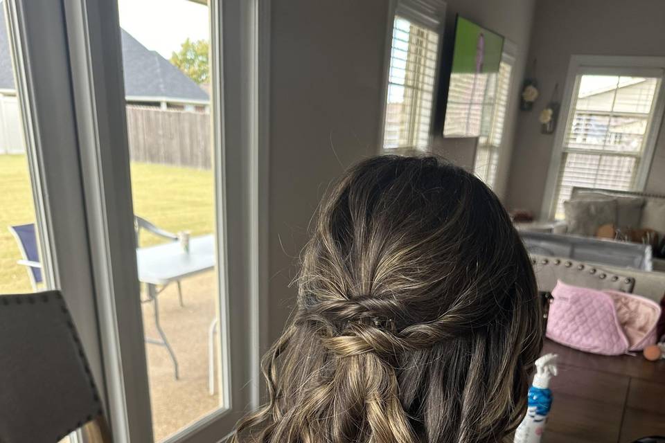 Half up half down twists