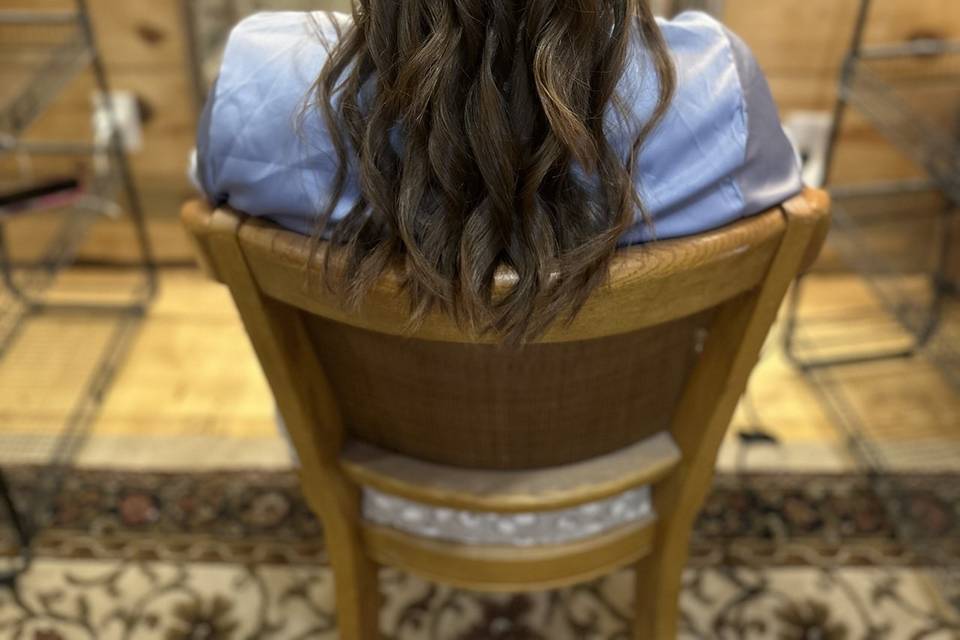 Half up half down twist