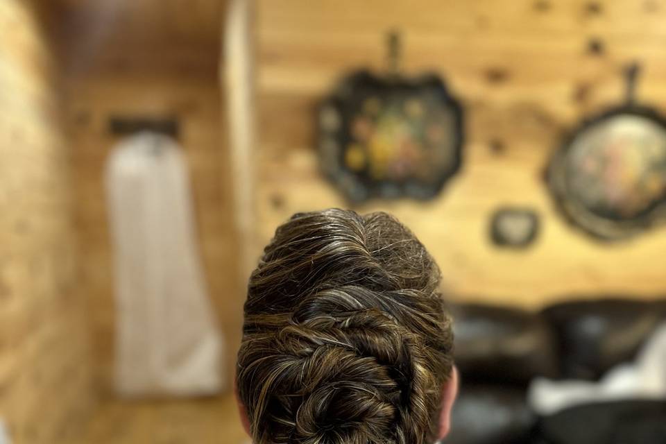 Updo on Bride's family