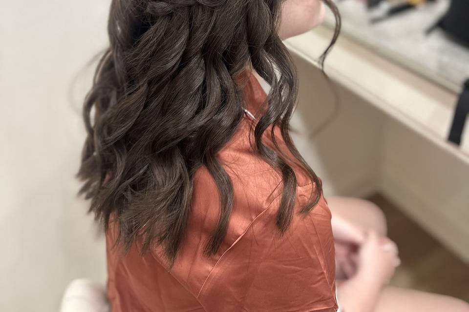Curled with a braid