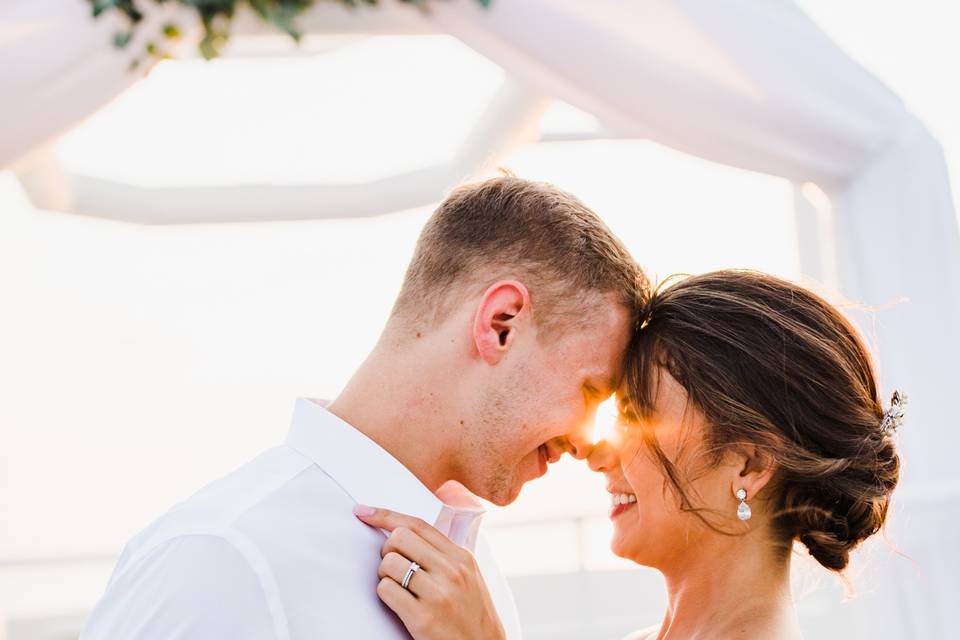 Couple in white