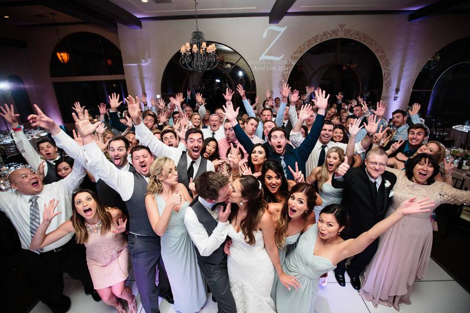 Wedding crowd photo