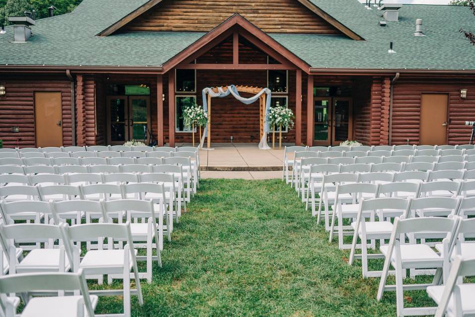 Lawn Ceremony on Patio