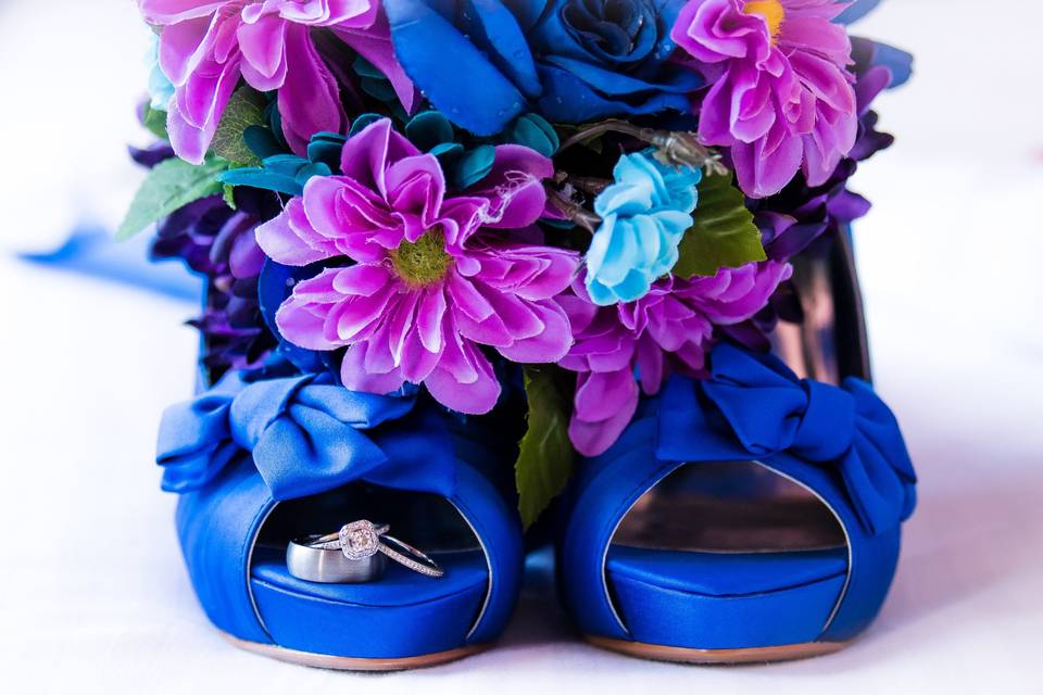 royal blue and purple wedding theme