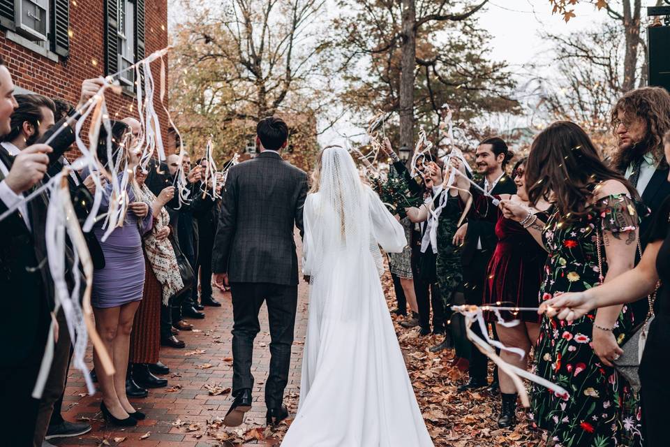 Groom & Bride leaving