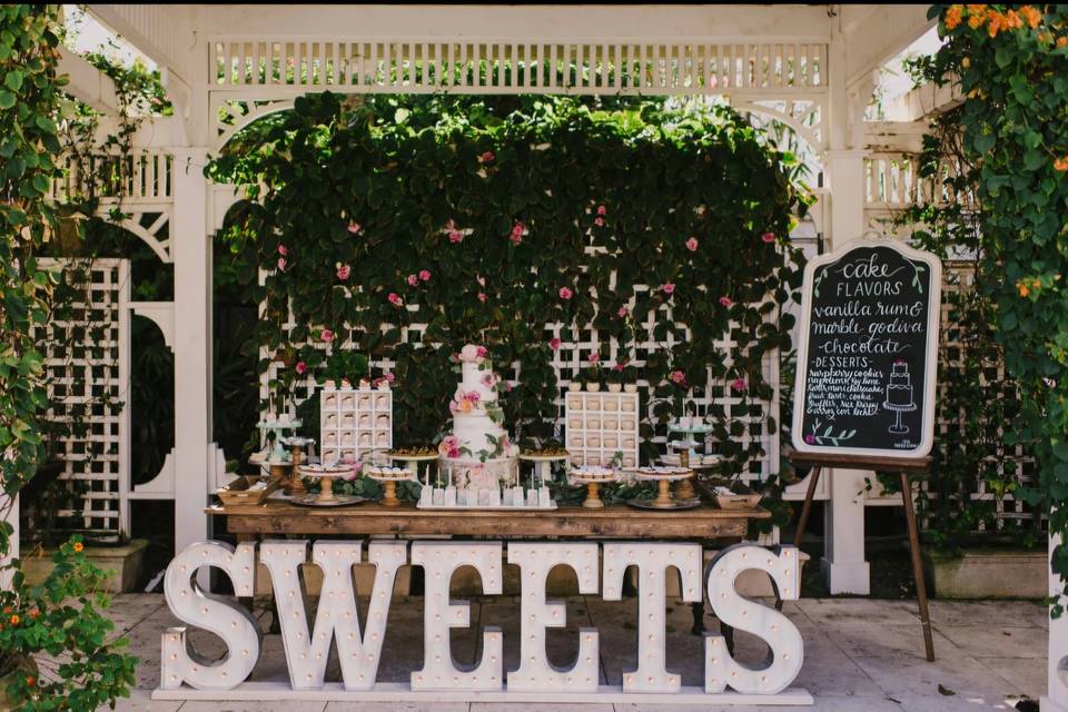 Sweets table fully loaded