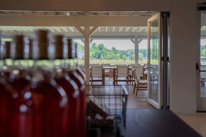 View of our Tasting Deck