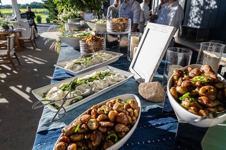 Reception Food on Crush Pad