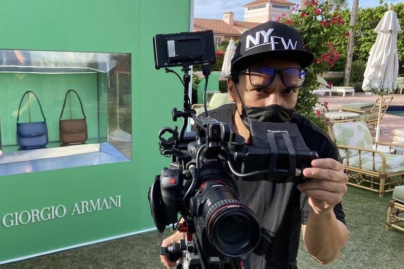 Georgio Armani BTS