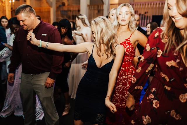Engaged in the festivities