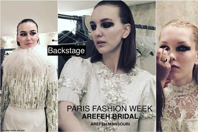 AREFEH BRIDALBackstageParis Fashion WeekDesigner: Arefeh Mansouri
