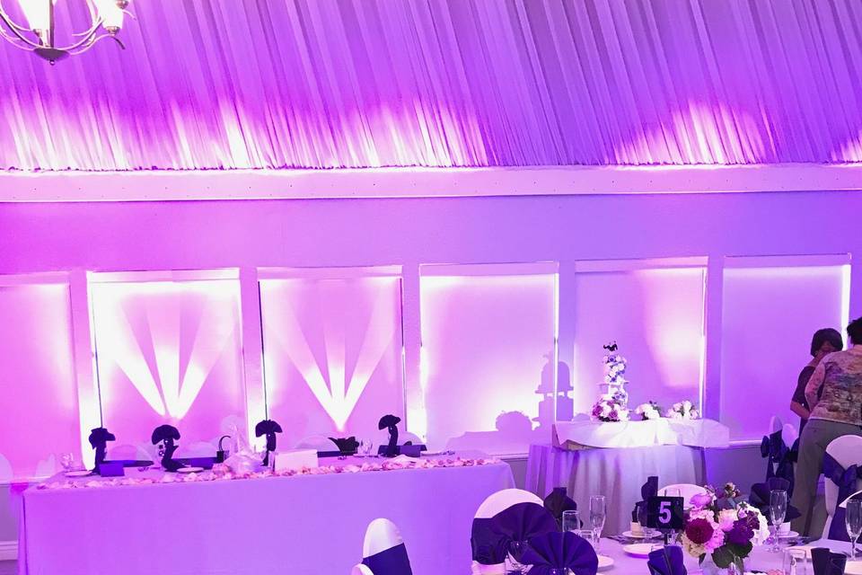 Head Table and Cake Table
