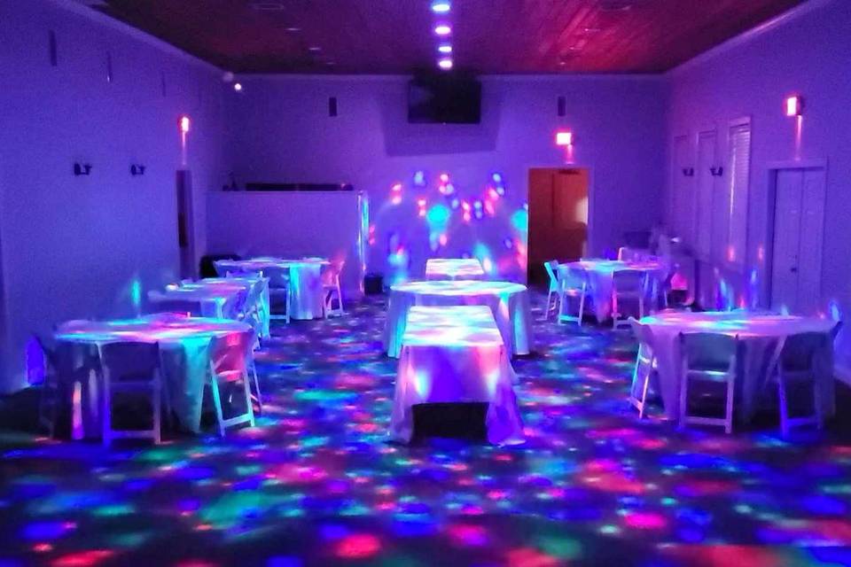 Disco Lights at the Hall