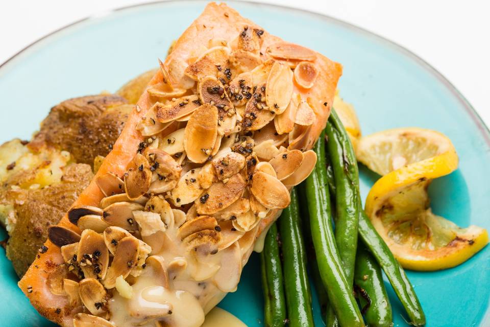 Almond Pepper Salmon