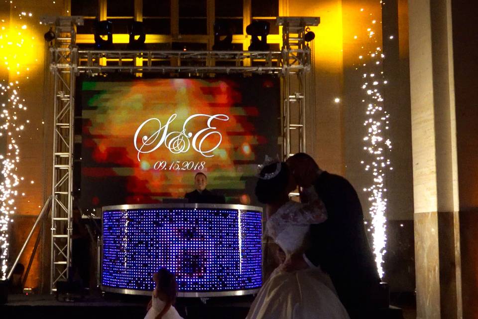 LED booth and cold sparklers