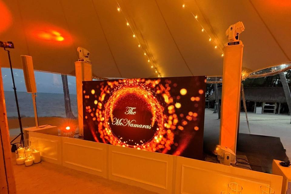 Tent wedding LED screen