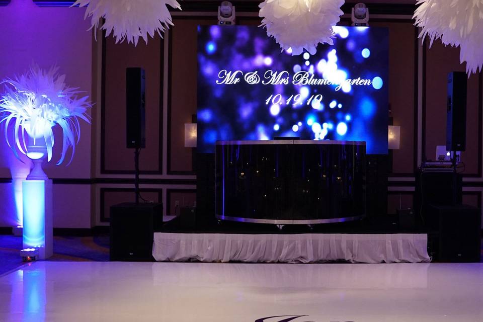 Monogram on the LED wall