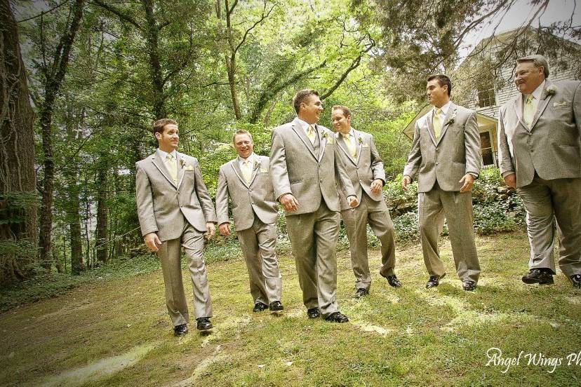 Groom and his groomsmen