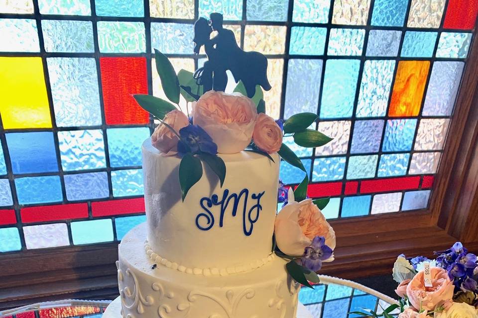 Monogrammed Cake