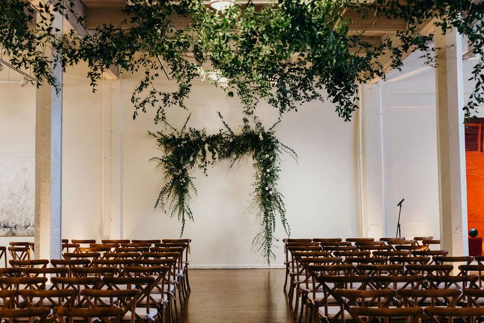 Greenery ceremony design