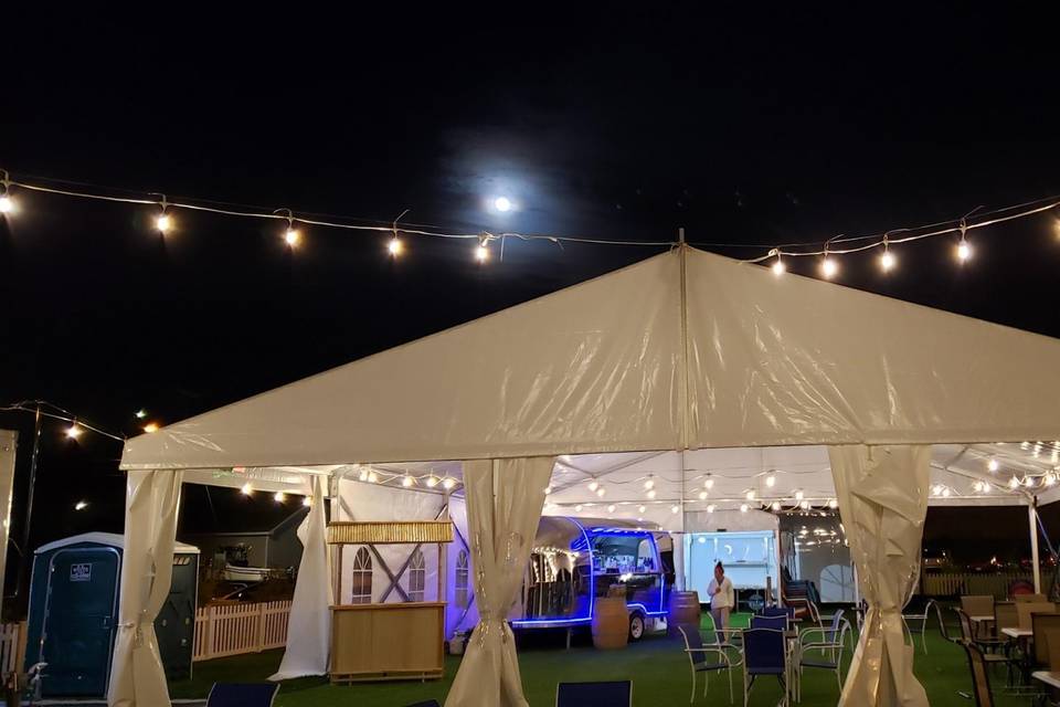 Tented evening event