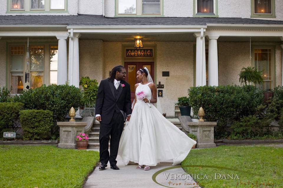 Stepping into the future as Mr. & Mrs. from The Wedding Chapel at the Magnolia House Inn!